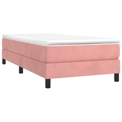 Estrutura de cama 80x200 cm veludo rosa