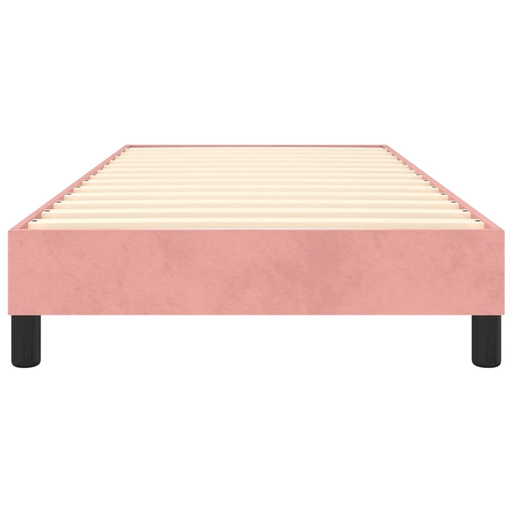 Estrutura de cama 80x200 cm veludo rosa