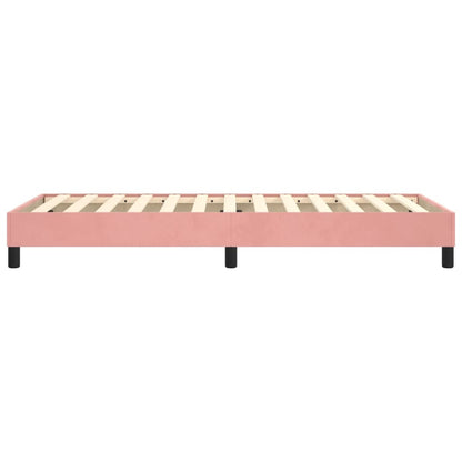 Estrutura de cama 80x200 cm veludo rosa