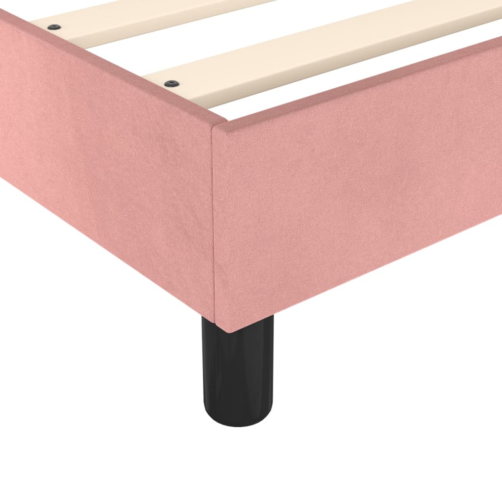 Estrutura de cama 80x200 cm veludo rosa