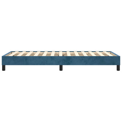 Estrutura de cama 90x190 cm veludo azul-escuro