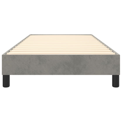 Estrutura de cama 90x200 cm veludo cinzento-claro