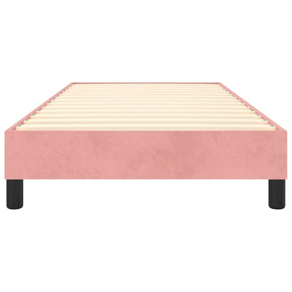 Estrutura de cama 90x200 cm veludo rosa