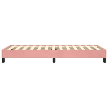 Estrutura de cama 90x200 cm veludo rosa