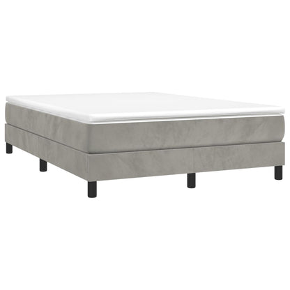 Estrutura de cama 140x190 cm veludo cinzento-claro