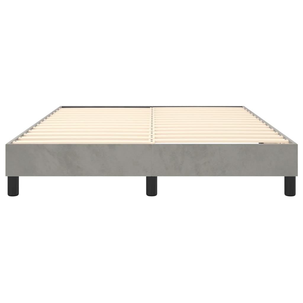 Estrutura de cama 140x190 cm veludo cinzento-claro