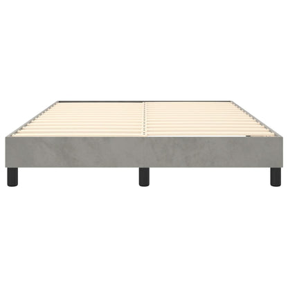 Estrutura de cama 140x190 cm veludo cinzento-claro