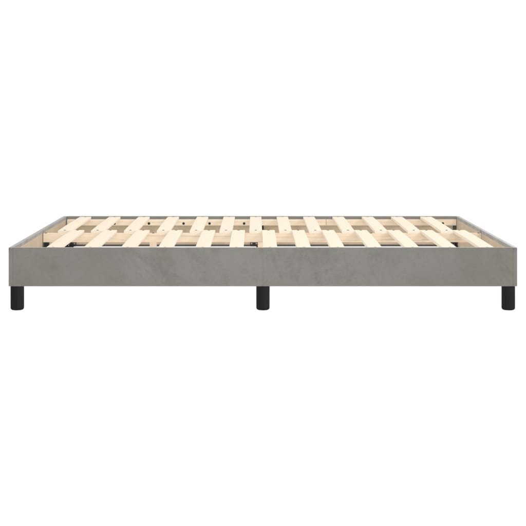 Estrutura de cama 140x190 cm veludo cinzento-claro