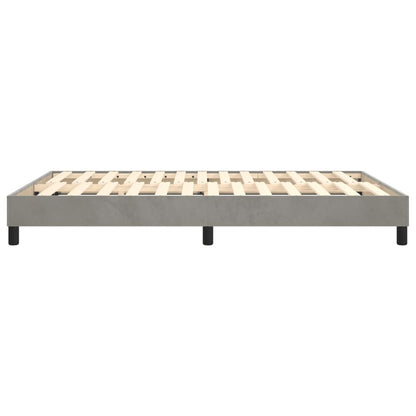 Estrutura de cama 140x190 cm veludo cinzento-claro