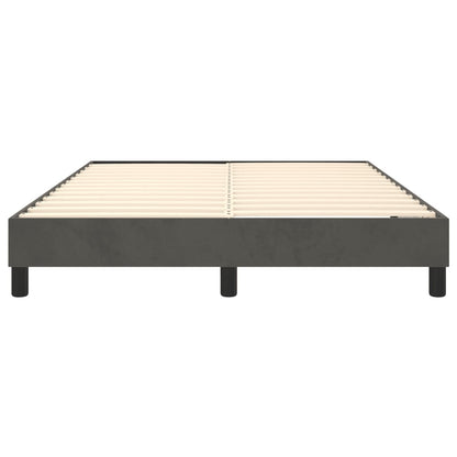 Estrutura de cama 140x190 cm veludo cinzento-escuro