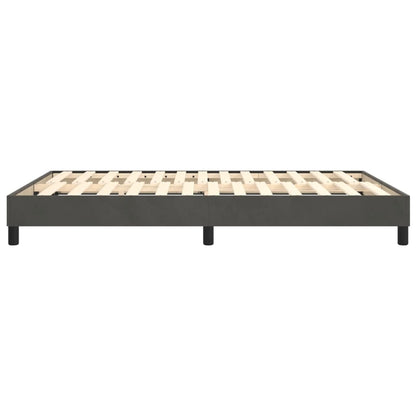 Estrutura de cama 140x190 cm veludo cinzento-escuro