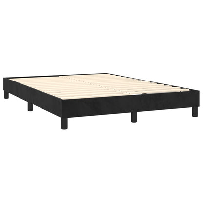 Estrutura de cama 140x190 cm veludo preto