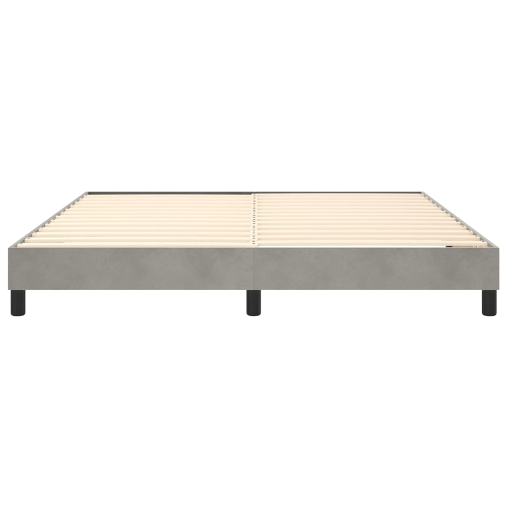 Estrutura de cama 160x200 cm veludo cinzento-claro