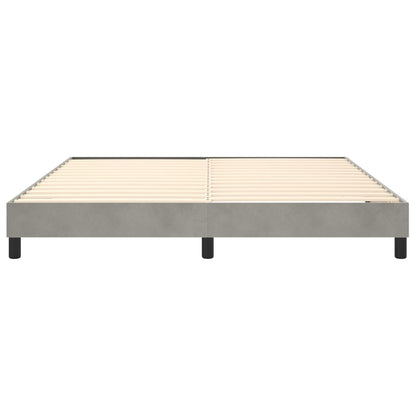 Estrutura de cama 160x200 cm veludo cinzento-claro