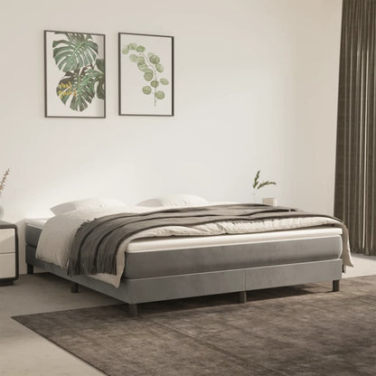 Estrutura de cama 180x200 cm veludo cinzento-claro