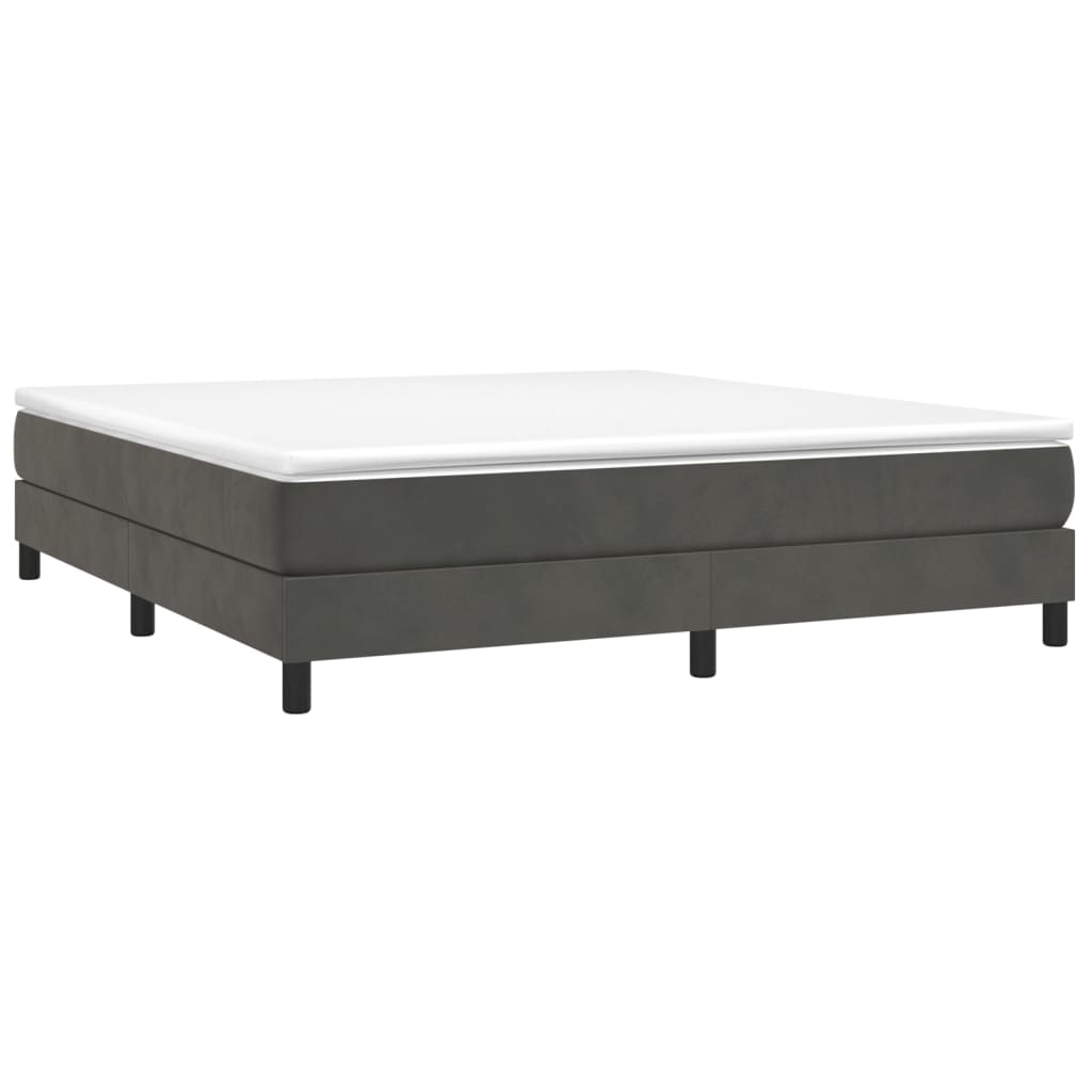 Estrutura de cama 180x200 cm veludo cinzento-escuro