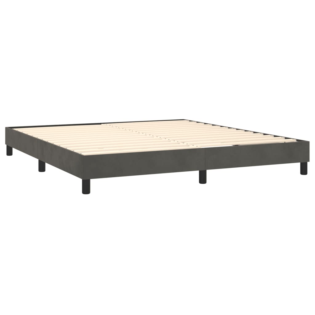 Estrutura de cama 180x200 cm veludo cinzento-escuro