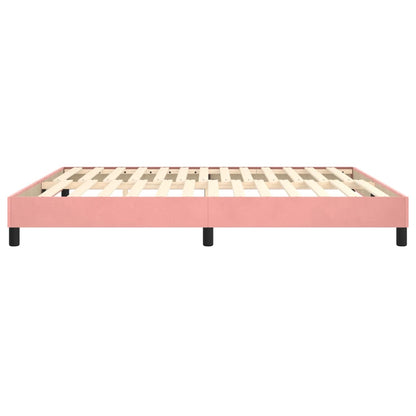 Estrutura de cama 180x200 cm veludo rosa