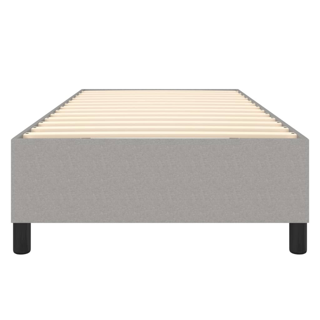 Estrutura de cama com molas 80x200 cm tecido cinza-claro