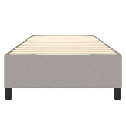 Estrutura de cama com molas 80x200 cm tecido cinza-claro