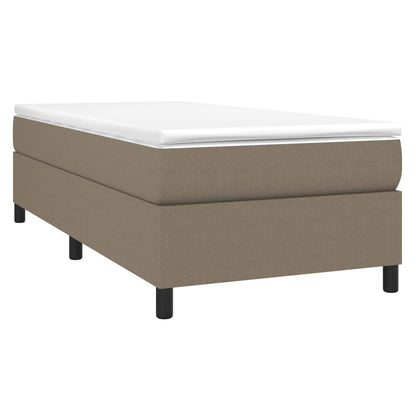 Estrutura de cama 90x190 cm tecido cinza-acastanhado