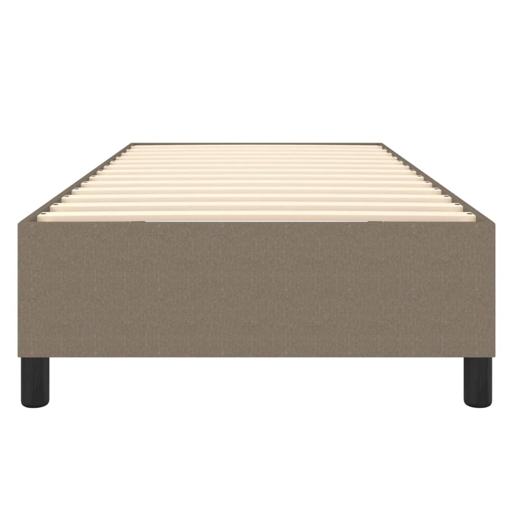 Estrutura de cama 90x190 cm tecido cinza-acastanhado