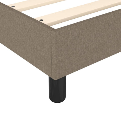 Estrutura de cama 90x190 cm tecido cinza-acastanhado