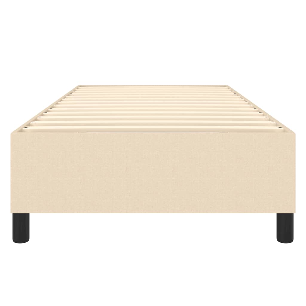 Estrutura de cama 90x190 cm tecido cor creme