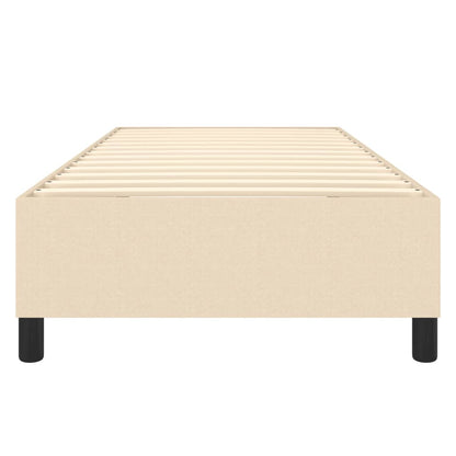 Estrutura de cama 90x190 cm tecido cor creme