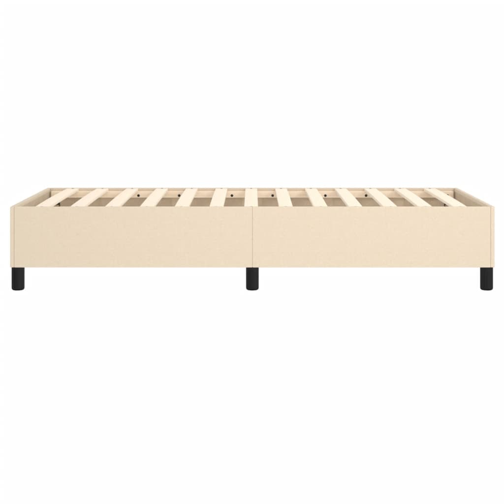 Estrutura de cama 90x190 cm tecido cor creme