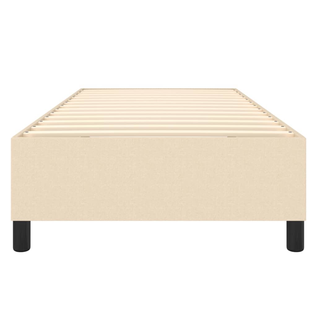 Estrutura de cama 90x200 cm tecido cor creme