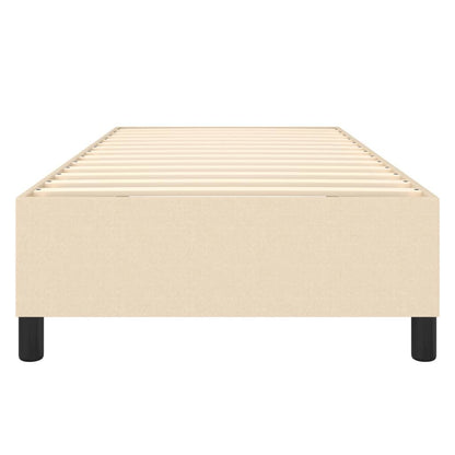 Estrutura de cama 90x200 cm tecido cor creme