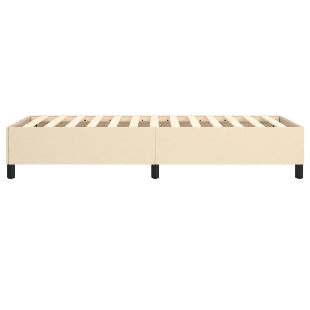 Estrutura de cama 90x200 cm tecido cor creme