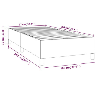 Estrutura de cama tecido 100x200 cm cor creme