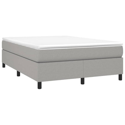 Estrutura de cama 140x190 cm tecido cinza-claro