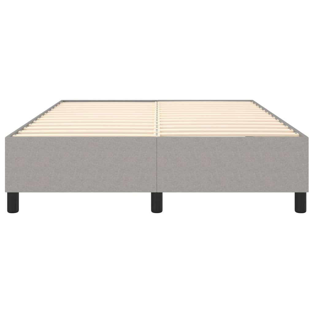 Estrutura de cama 140x190 cm tecido cinza-claro