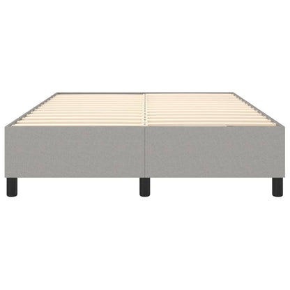 Estrutura de cama 140x190 cm tecido cinza-claro