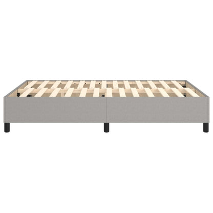 Estrutura de cama 140x190 cm tecido cinza-claro