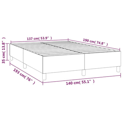 Estrutura de cama 140x190 cm tecido cinza-claro