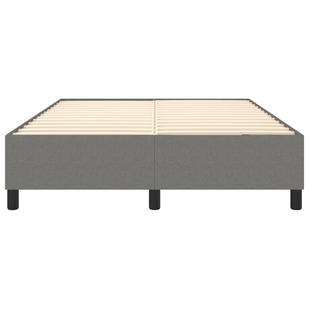 Estrutura de cama 140x190 cm tecido cinzento-escuro