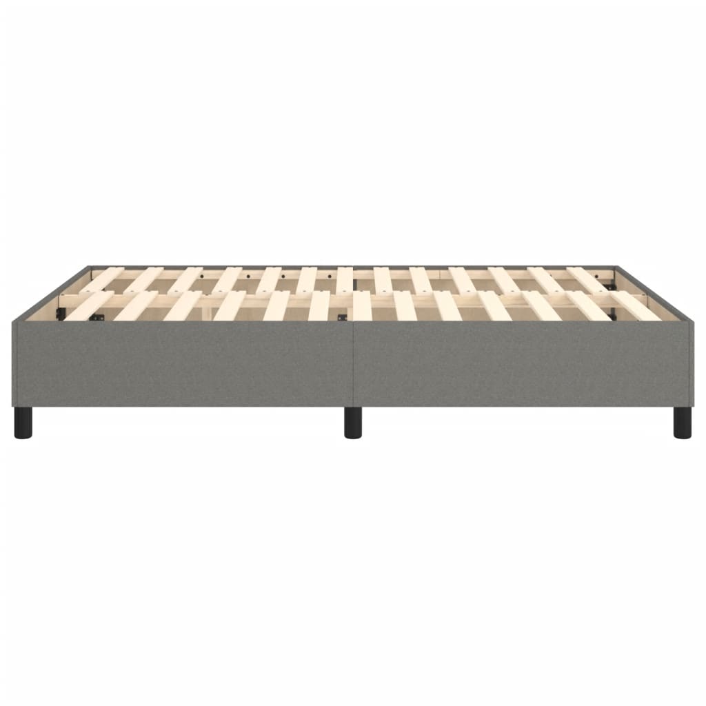 Estrutura de cama 140x190 cm tecido cinzento-escuro