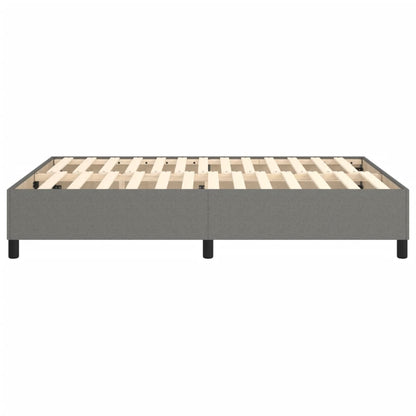 Estrutura de cama 140x190 cm tecido cinzento-escuro