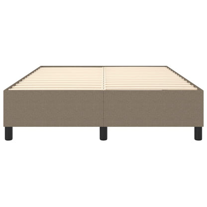 Estrutura de cama com molas 140x190 cm tecido cinza-acastanhado