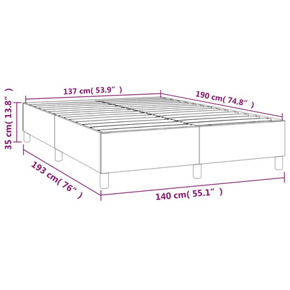 Estrutura de cama com molas 140x190 cm tecido cor creme