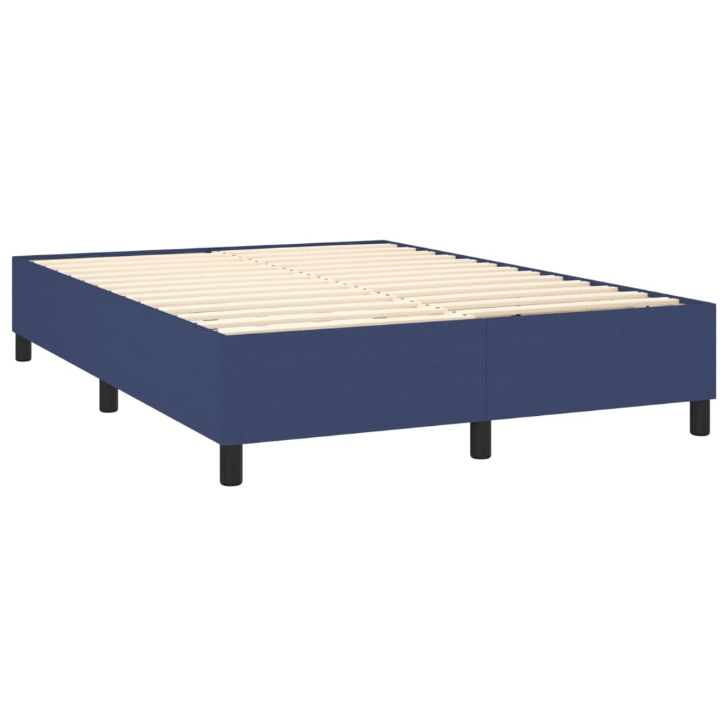 Estrutura de cama 140x190 cm tecido azul