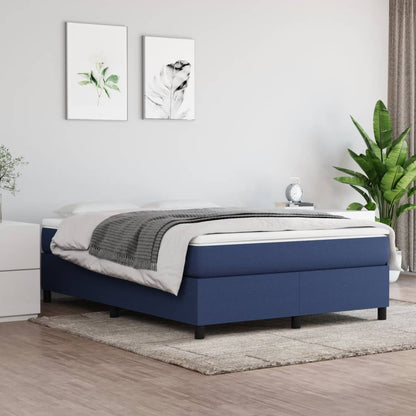 Estrutura de cama 140x190 cm tecido azul