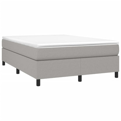 Estrutura de cama 140x200 cm tecido cinza-claro