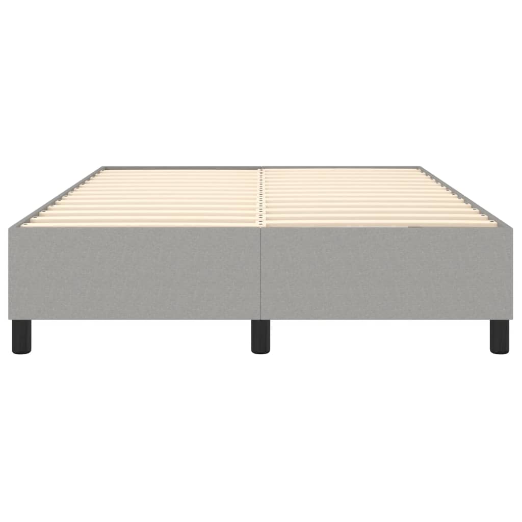 Estrutura de cama 140x200 cm tecido cinza-claro