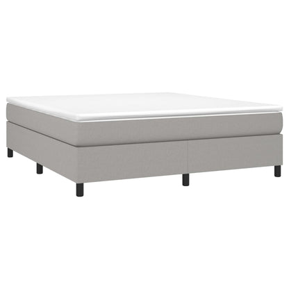 Estrutura de cama 160x200 cm tecido cinza-claro