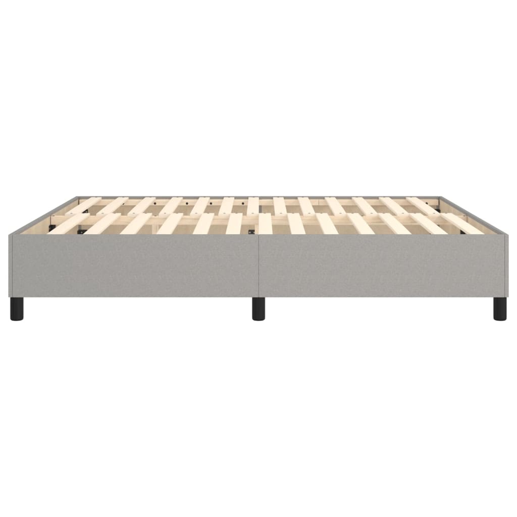 Estrutura de cama 160x200 cm tecido cinza-claro